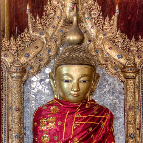 Jumping Cat Monastery, Inle Lake  Nga Hpe Chaung "Jumping Cat Monastery" (without jumping cats)  Taken at Latitude/Longitude:20.516934/96.897608.  km       (Map link) : Birma, Buddha depiction, myanmar : Buddha (Siddarta) Gautama