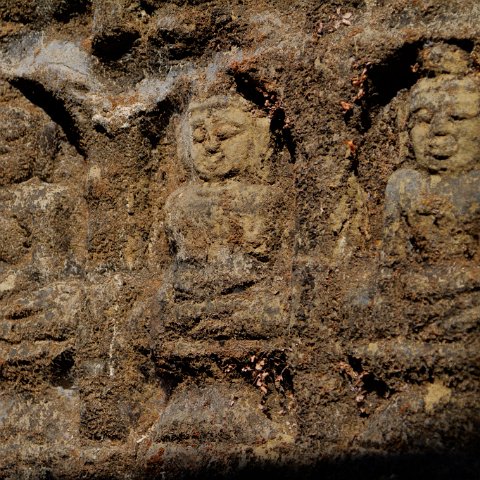 Buddha wall carving Ko Thaung  mrauk-U, Birma : Birma, Mraung-U