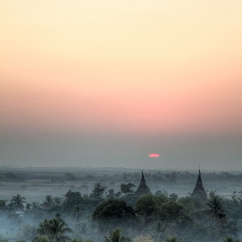 Sunset in Mrauk-U, Birma/Myanmar : Birma, Yangon, myanmar, selectie Birma