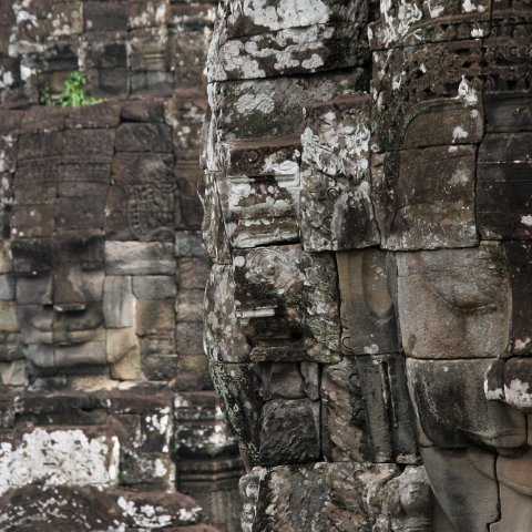 Faces Bayon  Cambodja 2006 Siem Reap. : Cambodia 2006 Ankor wat Angkor Thom Temple complex