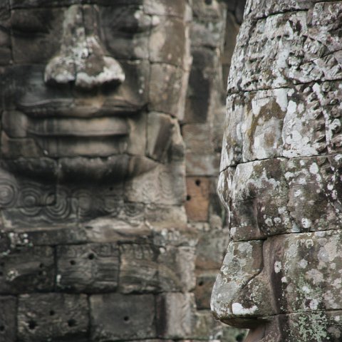 Faces Bayon  Cambodja 2006 Siem Reap. : Cambodia 2006 Ankor wat Angkor Thom Temple complex