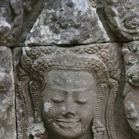 Faces Bayon  Cambodja 2006 Siem Reap. : Cambodia 2006 Ankor wat Angkor Thom Temple complex
