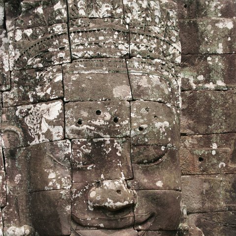 Faces Bayon  Cambodja 2006 Siem Reap. : Cambodia 2006 Ankor wat Angkor Thom Temple complex