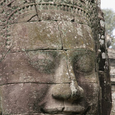 Faces Bayon  Cambodja 2006 Siem Reap. : Cambodia 2006 Ankor wat Angkor Thom Temple complex