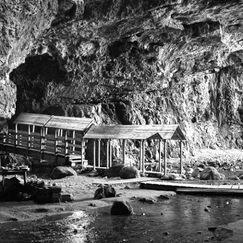 MG 5008 : Black&White, Great Britain 2007 Lake District & Peak District & Schotland, cave of smoo, www.reisfotos.nl (c) J.M. van der Horst
