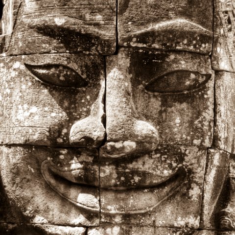 Cambodia : Cambodia Cambodja 2008 hdr result, Creative, bayon, faces, vierkant
